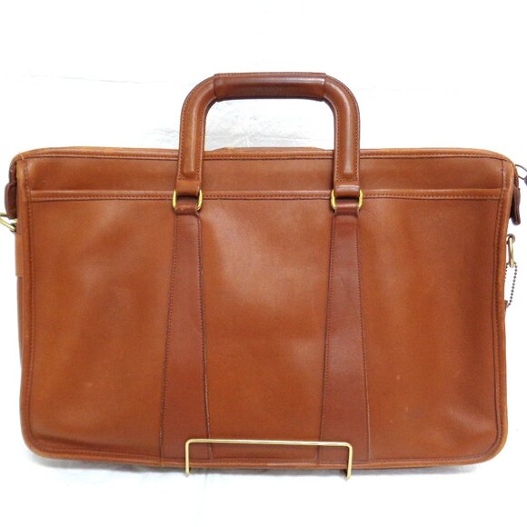COACH Vintage 1980s Slim Briefcase Tan 17" x 11" - Picture 1 of 15